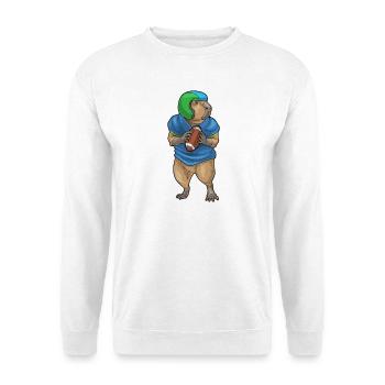 Capybara American Football Helmet - Unisex Sweatshirt - white - Front