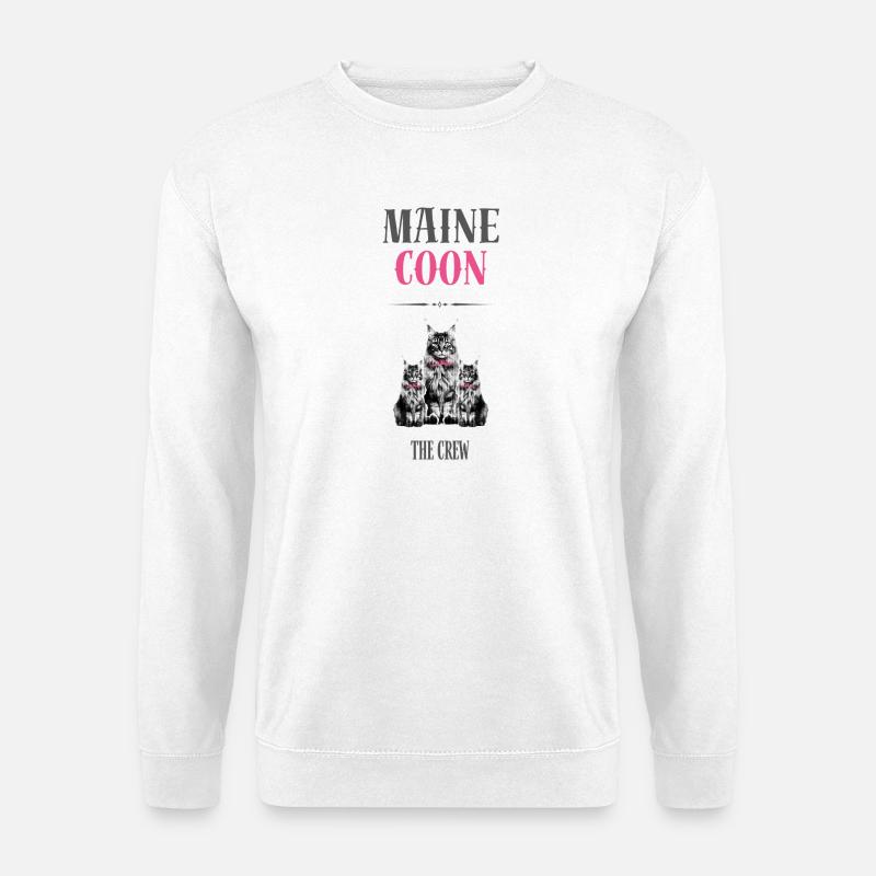 Maine Coon - Die Crew - Unisex Pullover - Weiß