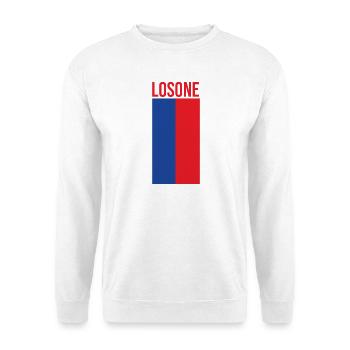 Minimalist Losone Flag Design - Unisex Sweatshirt - white - Front
