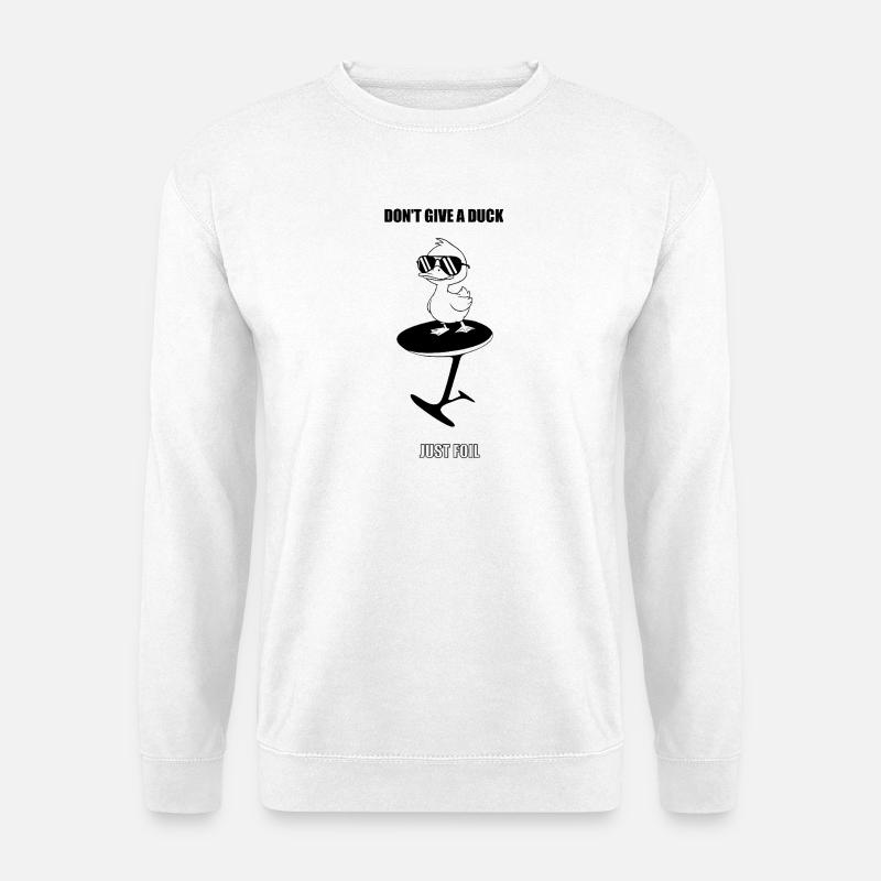 Funny Duck wingfoiling - Unisex Sweatshirt - white