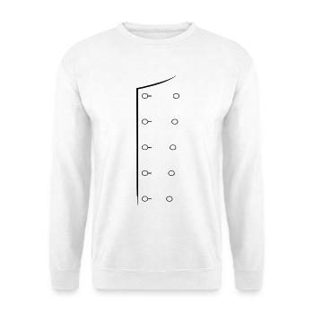 Chef Code Chef Uniform Line Art  Koch Jacke - Unisex Pullover - Weiß - Vorne
