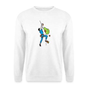 Steep wall climber - Unisex Sweatshirt - white - Front