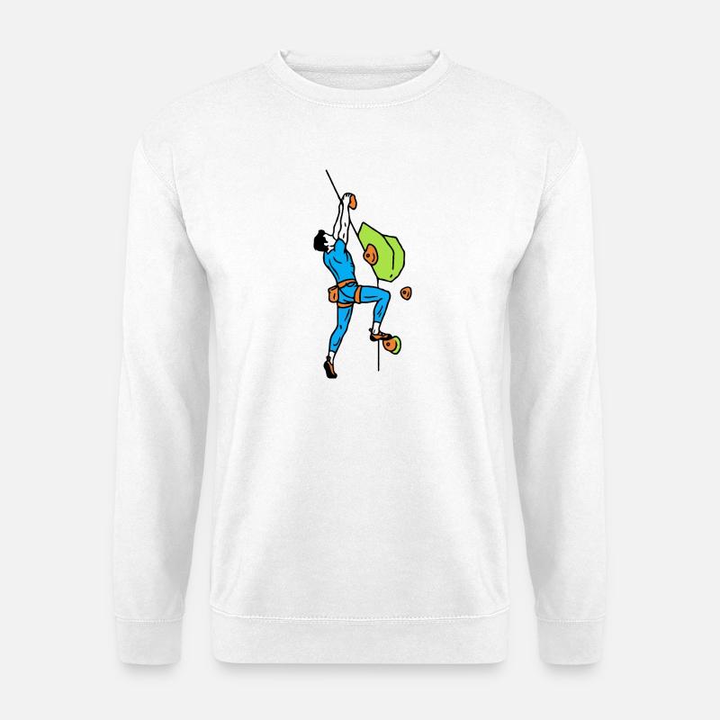 Steep wall climber - Unisex Sweatshirt - white