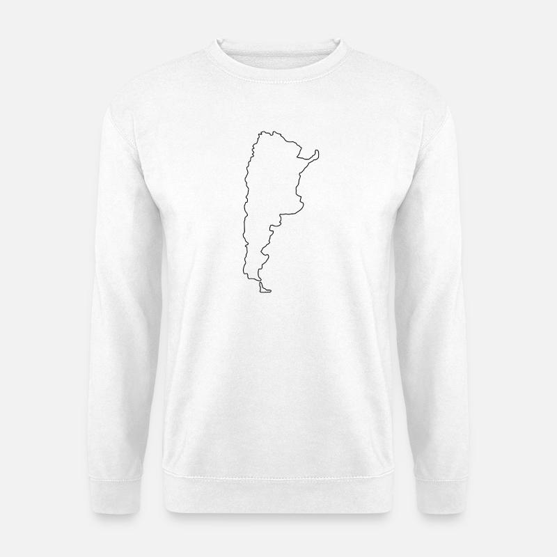 Karte Argentinien - Unisex Pullover - Weiß