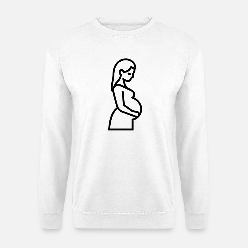 Schwangere - Unisex Pullover - Weiß
