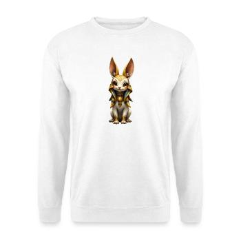 Kriegerkaninchen in goldener Rüstung - Unisex Pullover - Weiß - Vorne