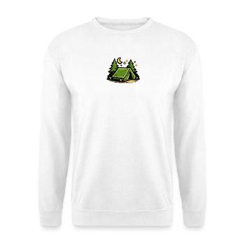 Nightly tent camp in the forest - Unisex Sweatshirt - white - Front