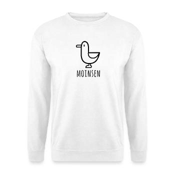 Moinsen - Unisex Pullover - Weiß - Vorne - Alina (178cm) & Michal (187cm)