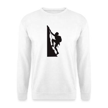 Kletterheld Silhouette - Unisex Pullover - Weiß - Vorne - Alina (178cm) & Michal (187cm)