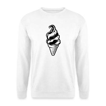 Eistüte - Unisex Pullover - Weiß - Vorne - Alina (178cm) & Michal (187cm)