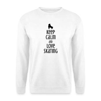 bleib ruhig und liebe skaten - Unisex Pullover - Weiß - Vorne