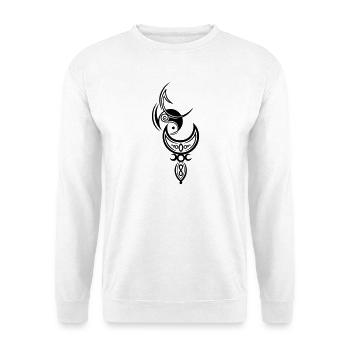 Yin und Yang Mond, triple moon - Unisex Pullover - Weiß - Vorne