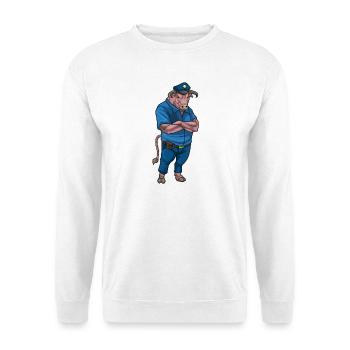 Stier Polizist Polizei - Unisex Pullover - Weiß - Vorne
