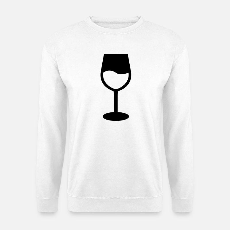Weinglas - Unisex Pullover - Weiß