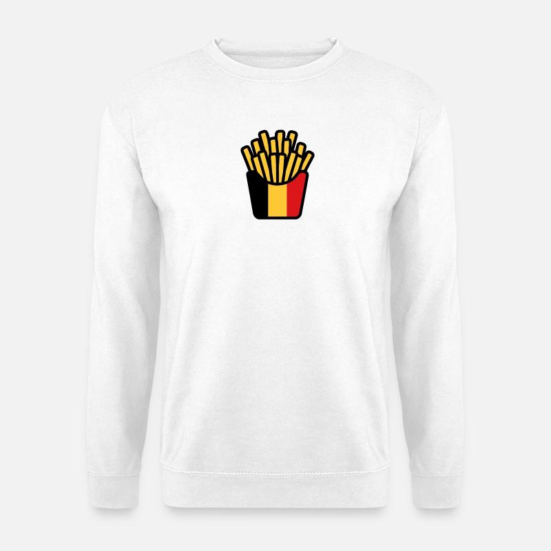 Pop-Art-Flaggenpommes - Unisex Pullover - Weiß