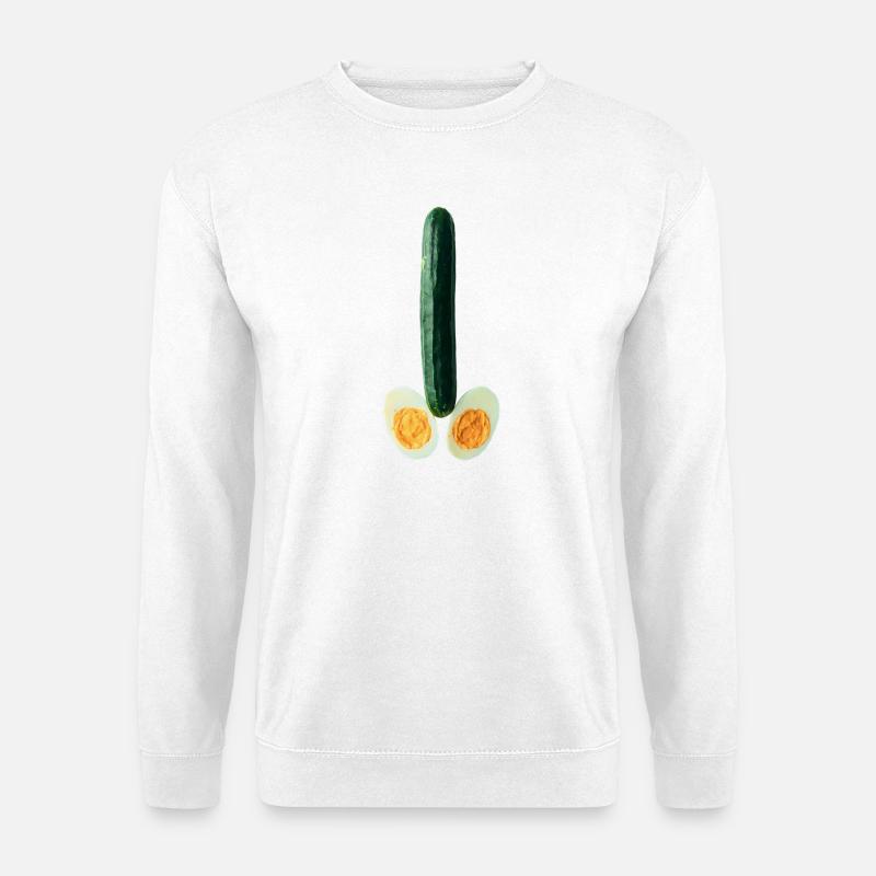 Cucumber with egg - Unisex Sweatshirt - white