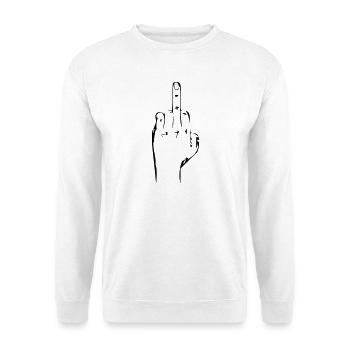 fuck_you main - Sweat-shirt Unisexe - blanc - Devant