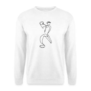 Cricket Bowler Drawing - Unisex Sweatshirt - white - Front