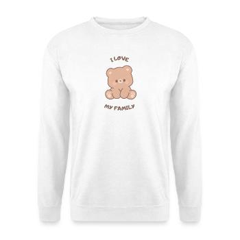 Kuschelbär Liebe zur Familie - Unisex Pullover - Weiß - Vorne