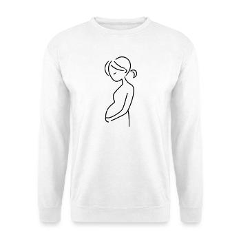 pregnant - Unisex Sweatshirt - white - Front