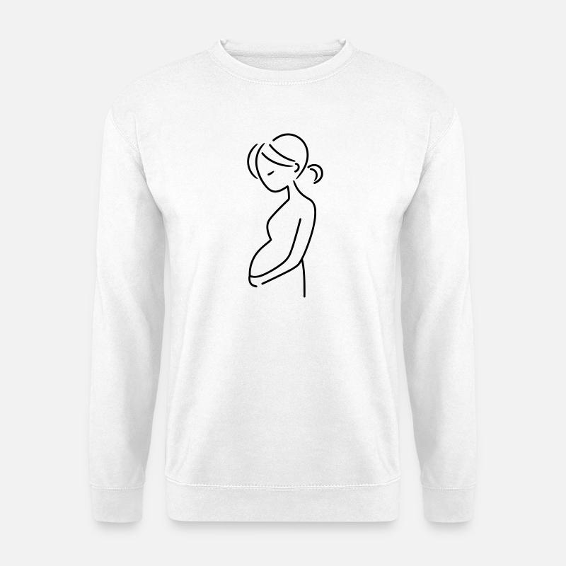 enceinte - Sweat-shirt Unisexe - blanc