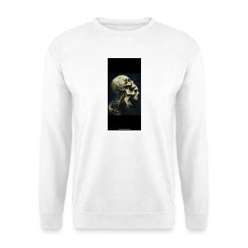 Skeleton head with howling face - Unisex Sweatshirt - white - Front