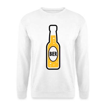 Bierflasche (Bier / Bierchen / POS 2C) - Unisex Pullover - Weiß - Vorne