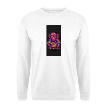 Neon Crazy mit funkelnden Sonnenbrillen - Unisex Pullover - Weiß - Vorne