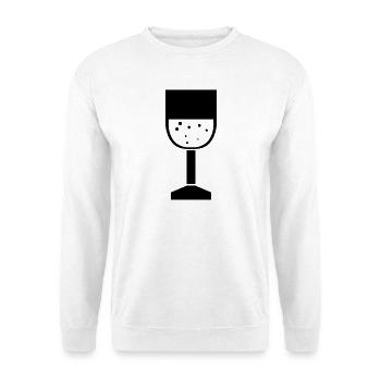 Weinglas - Unisex Pullover - Weiß - Vorne - Alina (178cm) & Michal (187cm)