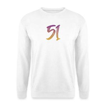 51 - Unisex Pullover - Weiß - Vorne - Alina (178cm) & Michal (187cm)