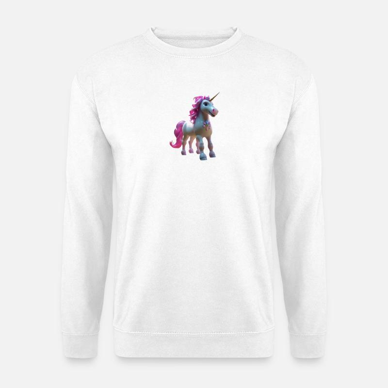 Pastell-Einhornblüte - Unisex Pullover - Weiß