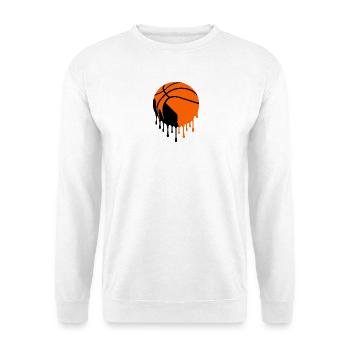 Art de rue dégoulinant de basket - Sweat-shirt Unisexe - blanc - Devant