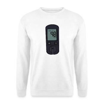 Glucose Meter - Unisex Sweatshirt - white - Front