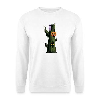 Spooky Totem Tree - Unisex Pullover - Weiß - Vorne - Alina (178cm) & Michal (187cm)