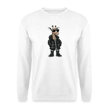 Giraffe Cool Winter - Unisex Pullover - Weiß - Vorne