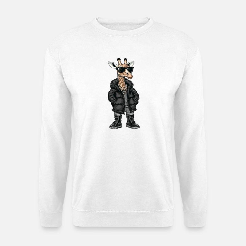 Giraffe Cool Winter - Unisex Pullover - Weiß