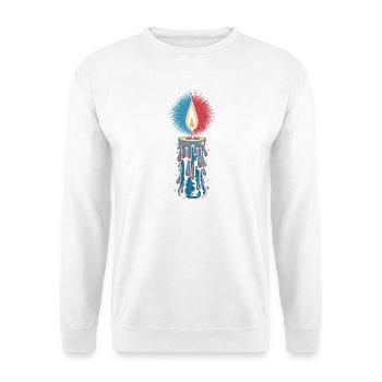 Faith Light Candle Retro Spirit Design - Sweat-shirt Unisexe - blanc - Devant