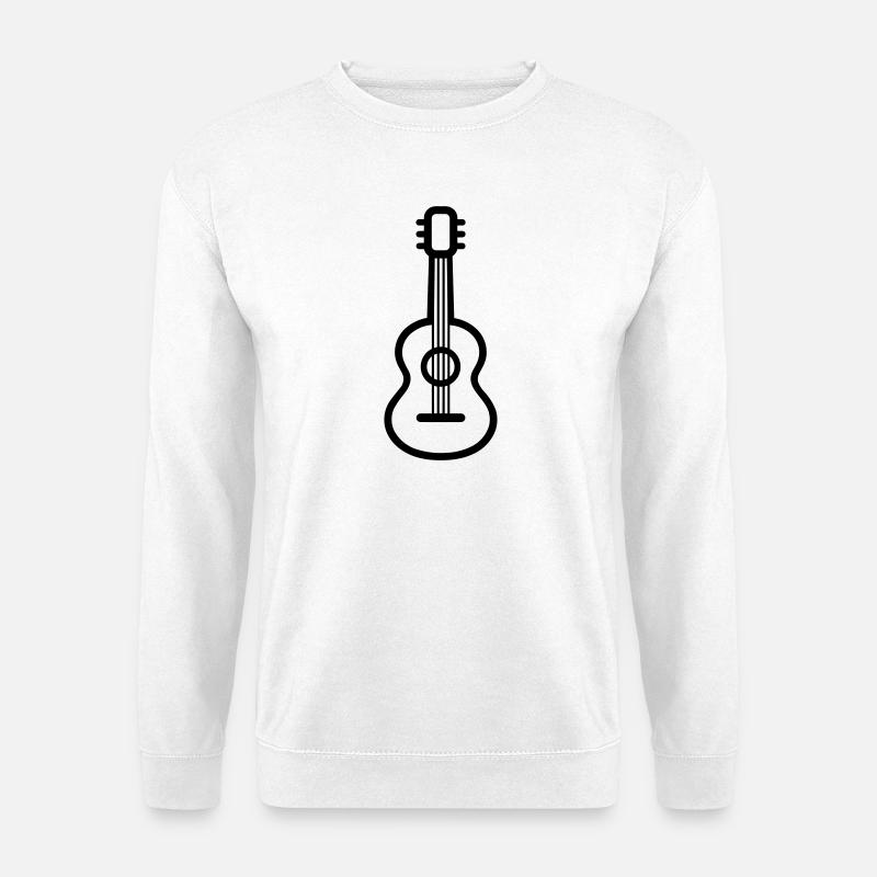 Gitarre - Unisex Pullover - Weiß