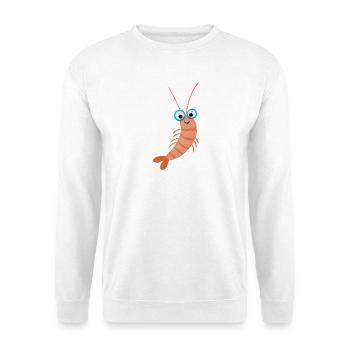 Garnele - Unisex Pullover - Weiß - Vorne - Alina (178cm) & Michal (187cm)