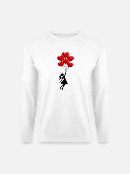 Flying Girl - Unisex Pullover - Weiß