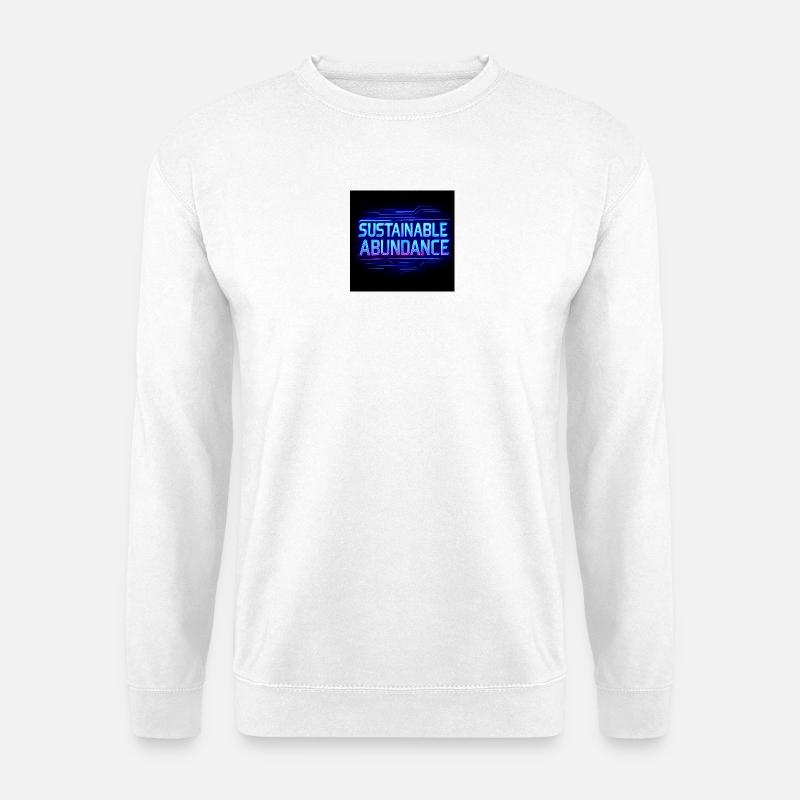 Nachhaltiger Überfluss Neon - Unisex Pullover - Weiß