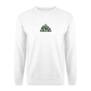 Grüne Stadtsilhouette Vektor - Unisex Pullover - Weiß - Vorne