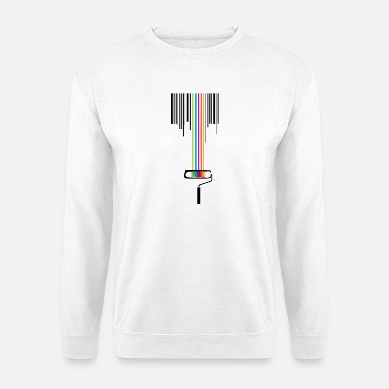 Farbrolle mit Strichcode - Unisex Pullover - Weiß