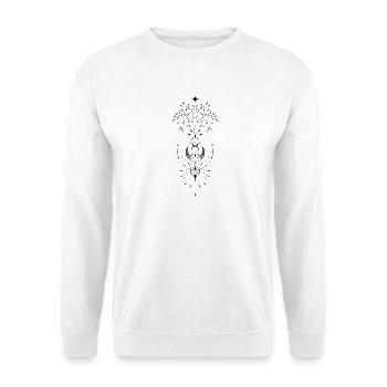 Weiblicher Lebensbaum Mond Sonne Ornament - Unisex Pullover - Weiß - Vorne