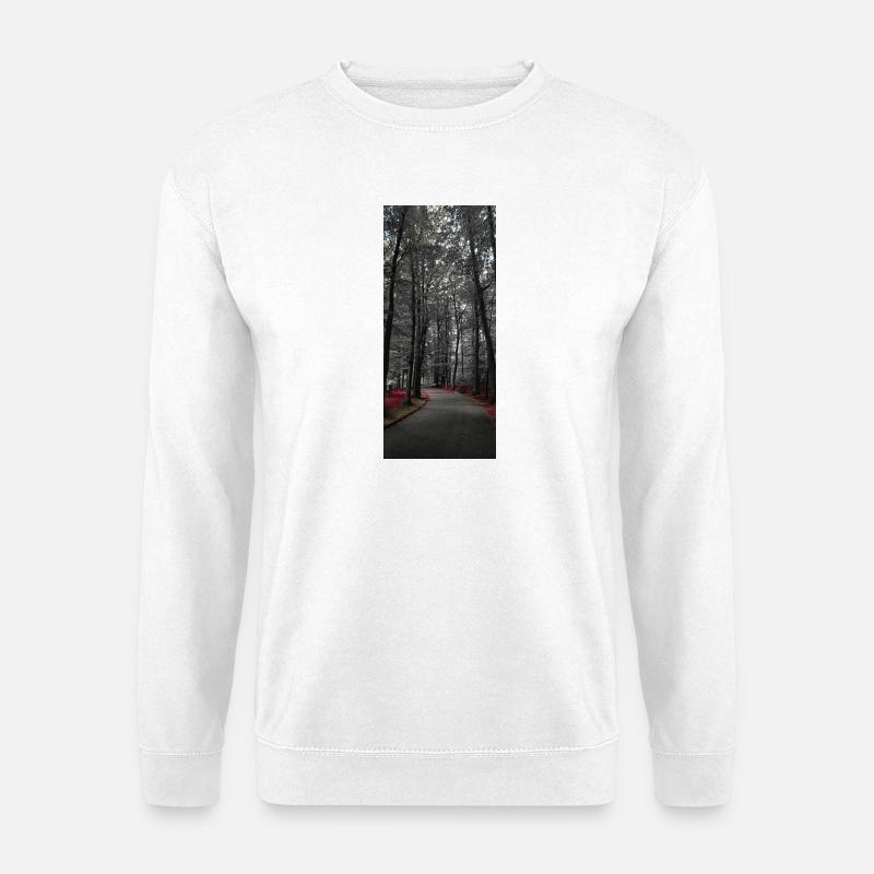 Das Flüstern des Herbstweges - Unisex Pullover - Weiß
