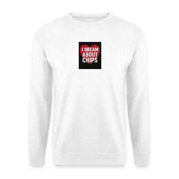 Je rêve de chips en cœur - Sweat-shirt Unisexe - blanc - Devant