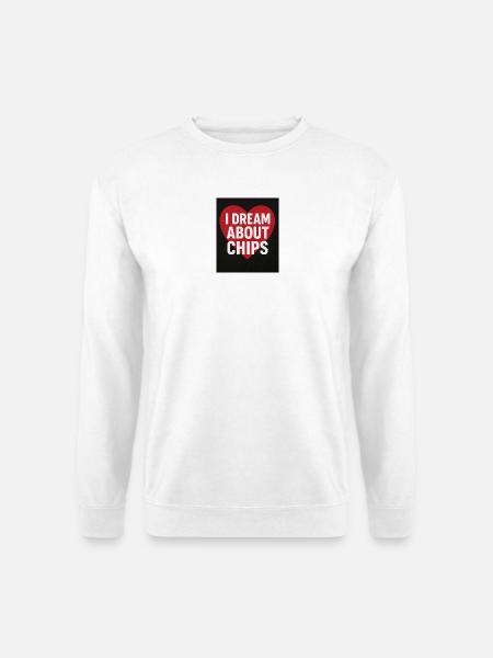 I Dream About Chips Heart - Unisex Sweatshirt - white