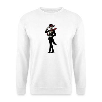 Skeleton Mariachi Rose - Unisex Sweatshirt - white - Front