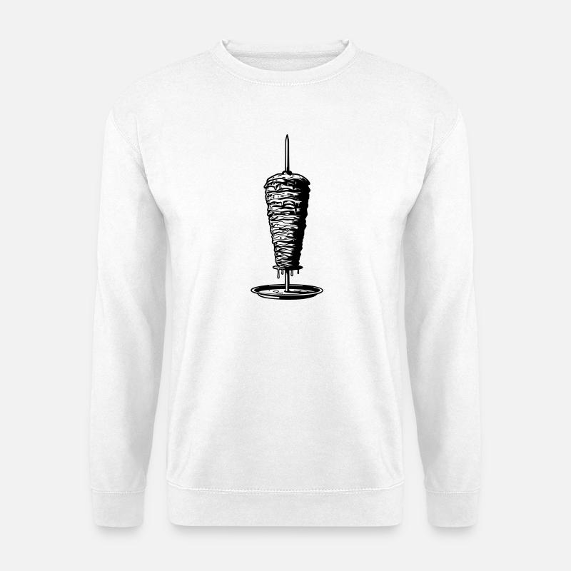 Kebab-Brosche - Unisex Pullover - Weiß