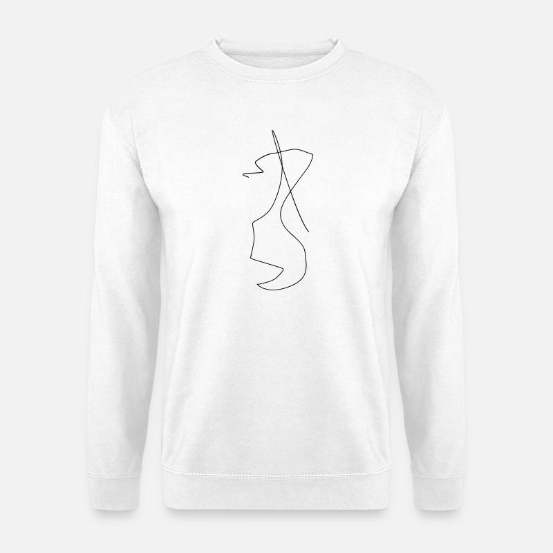Chaotische Line-Art 2 - Unisex Pullover - Weiß